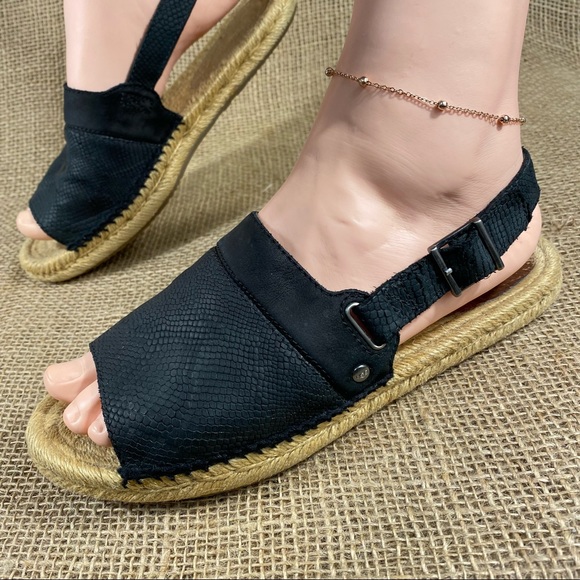UGG Shoes - UGG sandals Flats ankle strap  leather size 5.5